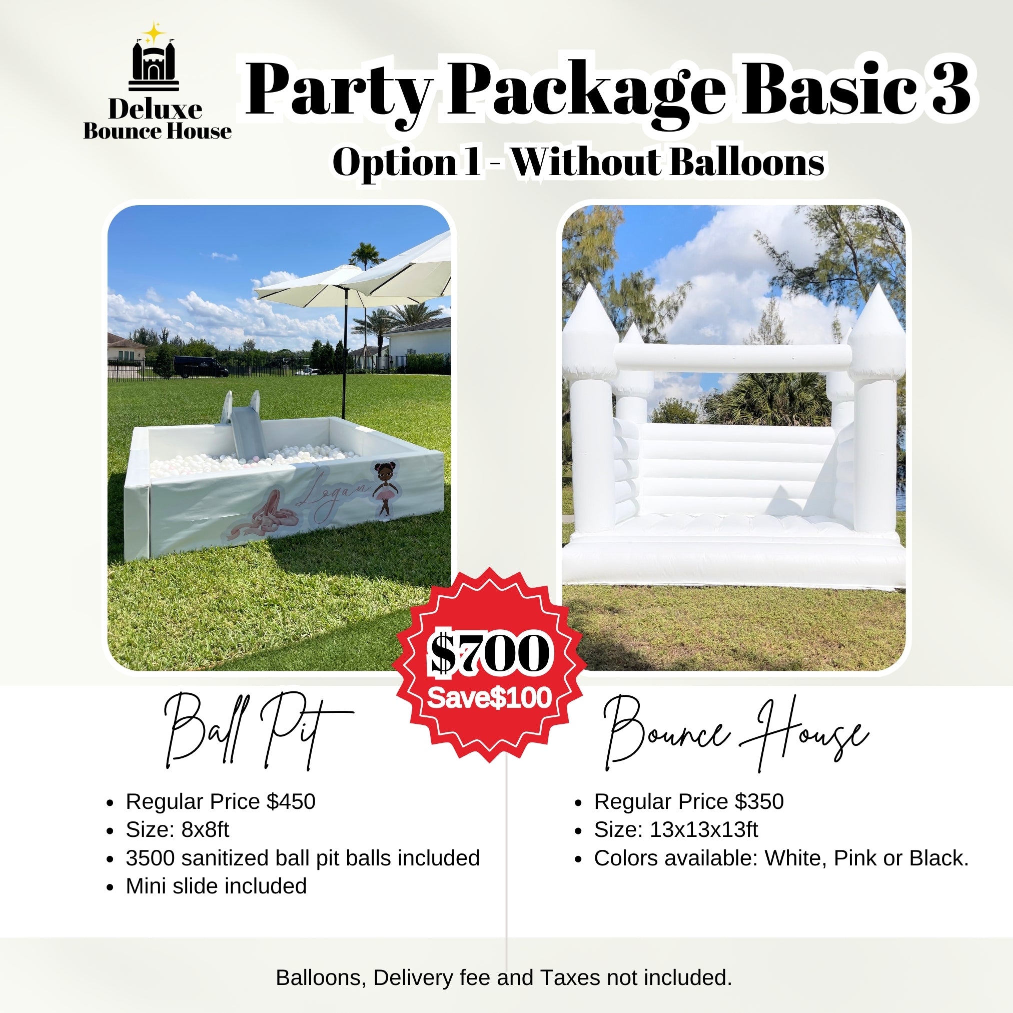 Party Package Ball Pit and bounce house BOOK NOW / DELIVERY MIAMI AND