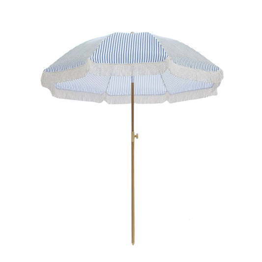 White & Blue stripes umbrella - rental - add-on only