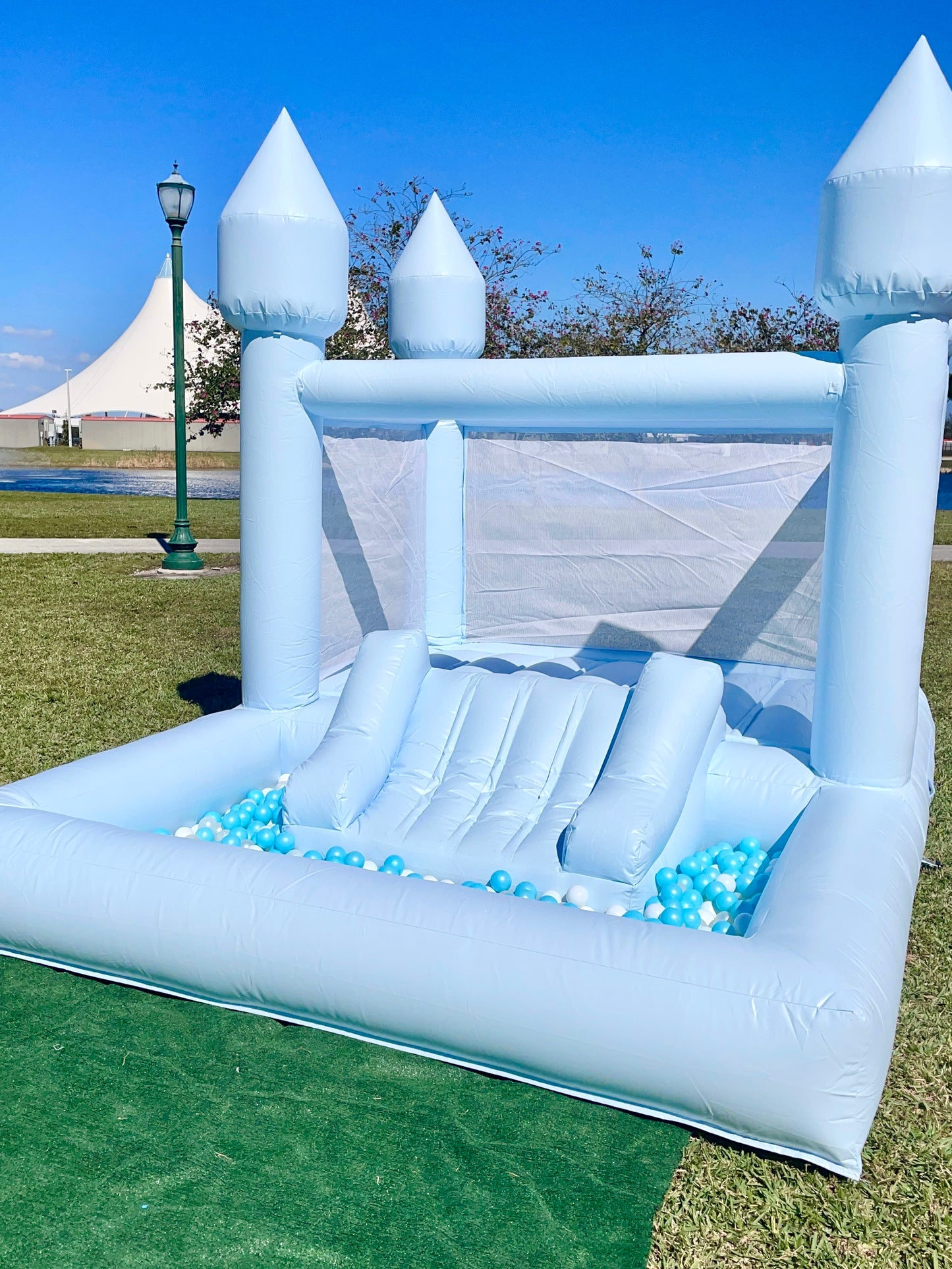 Blue Bounce House with Ball Pit attached | 10x13ft | For kids up to 10 years