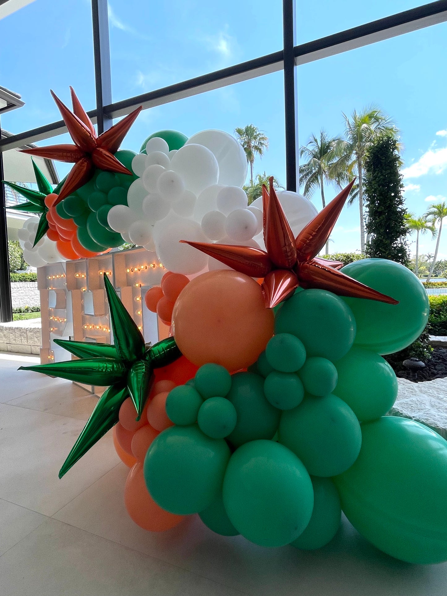 Three Marquee Letters or Numbers Rental with Balloons