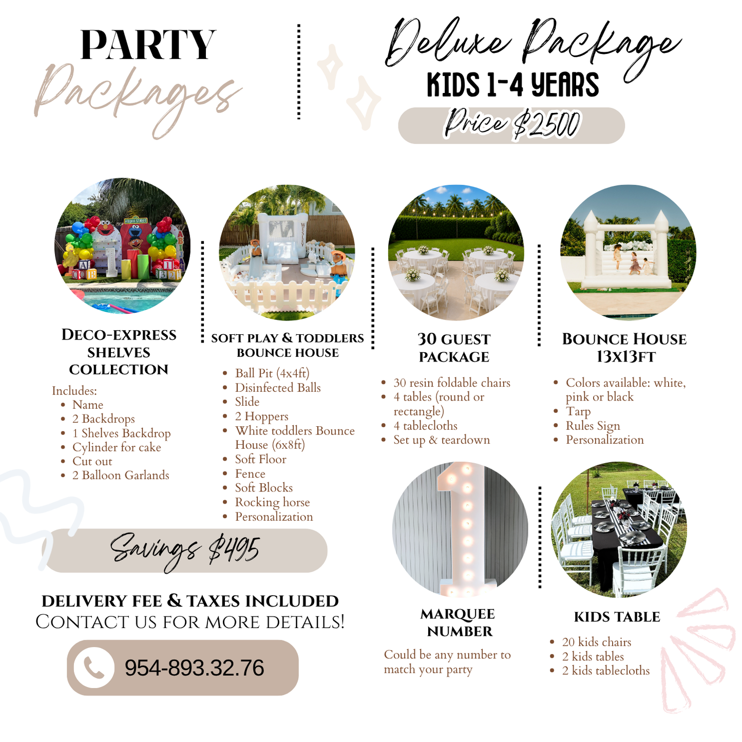 Party Packages - Kids 1-4 year!