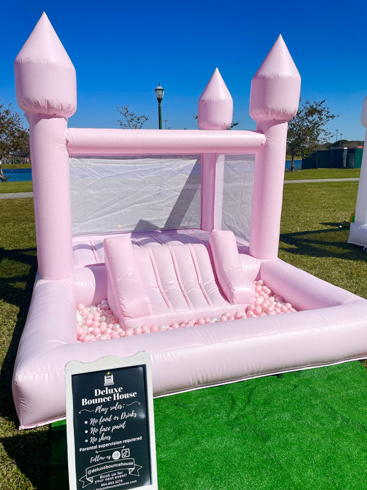 Pink Bounce House with Ball Pit attached | 10x13ft | For kids up to 10 years