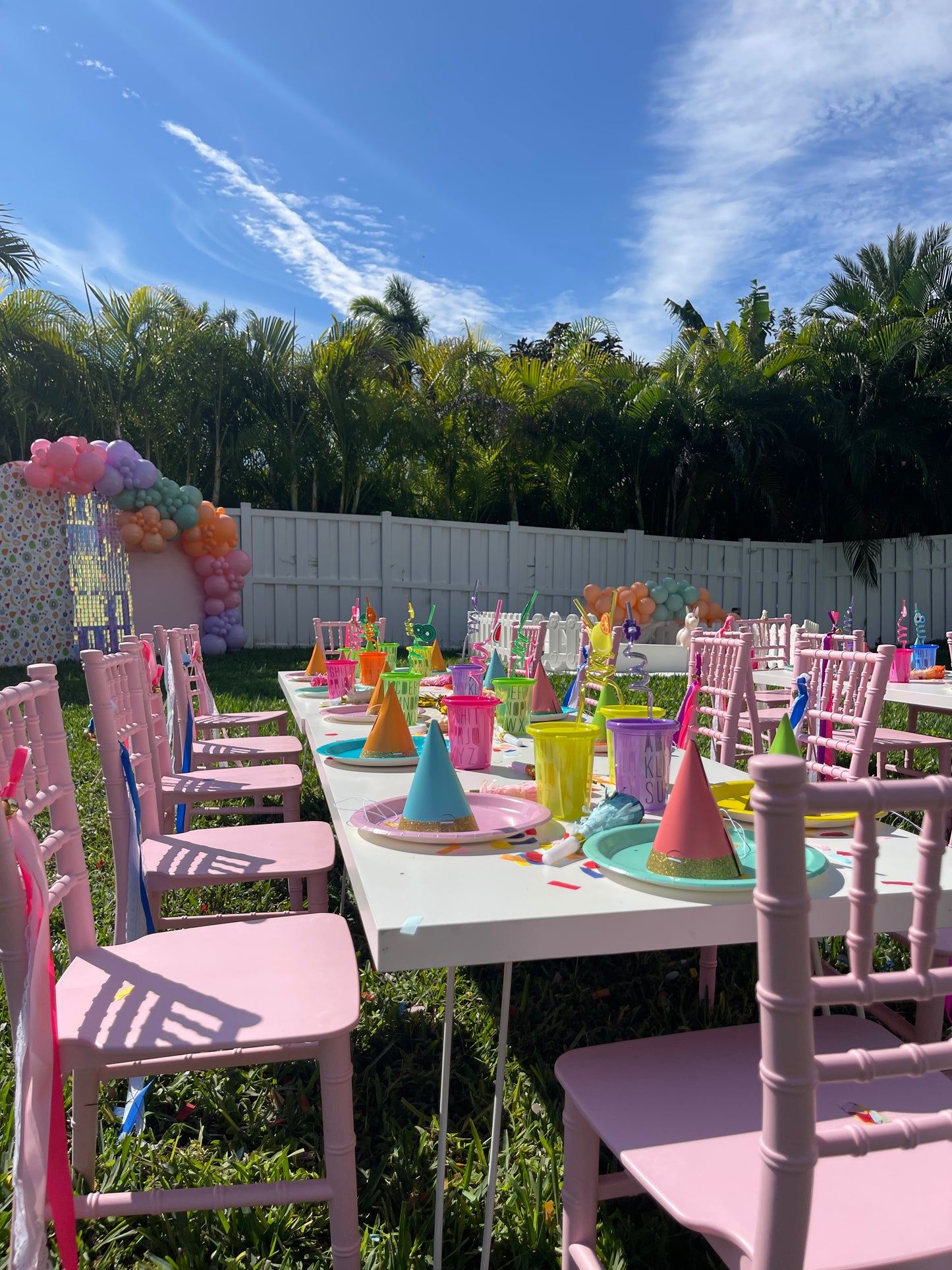 White Luxury Picnic Table - rental - add-on only