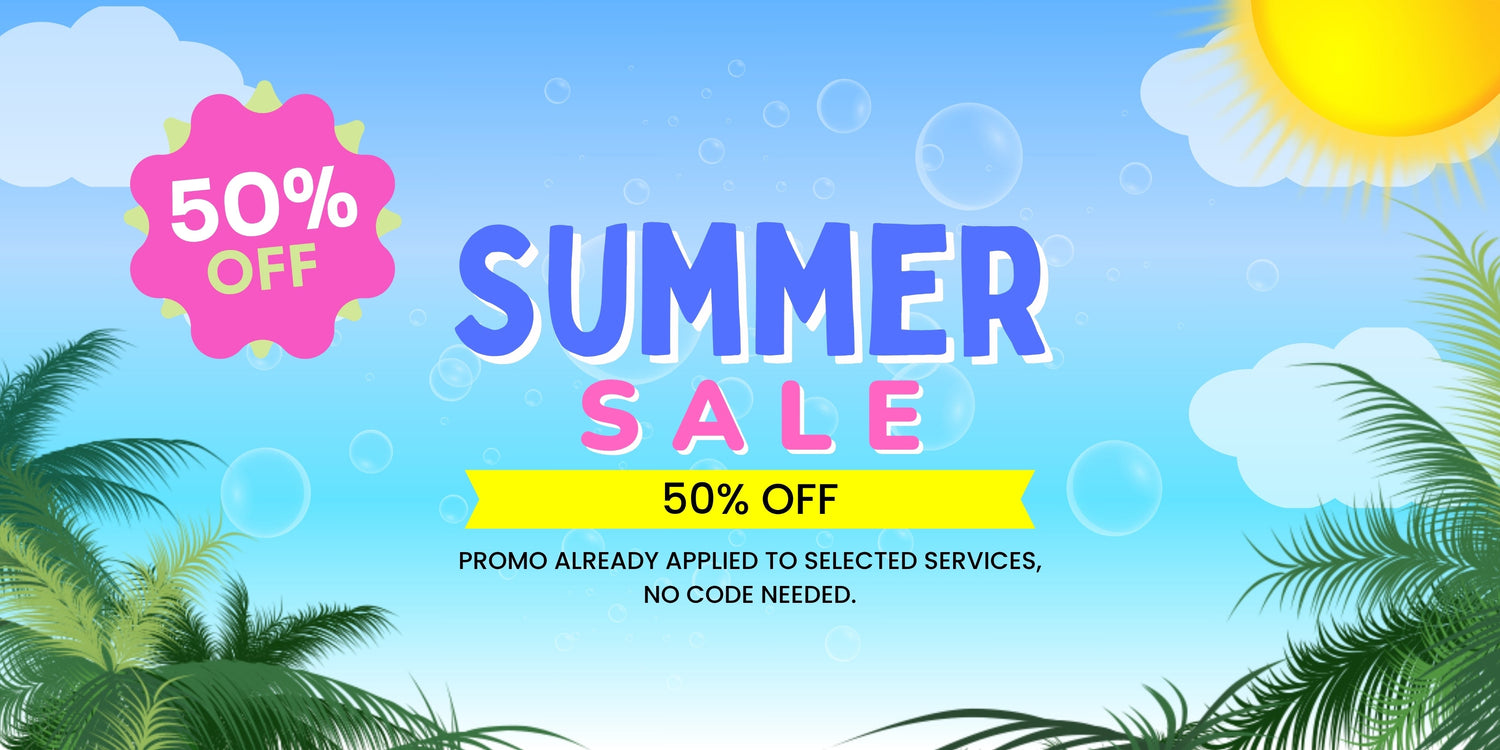 50% OFF - SUMMER PROMO! ☀️😎