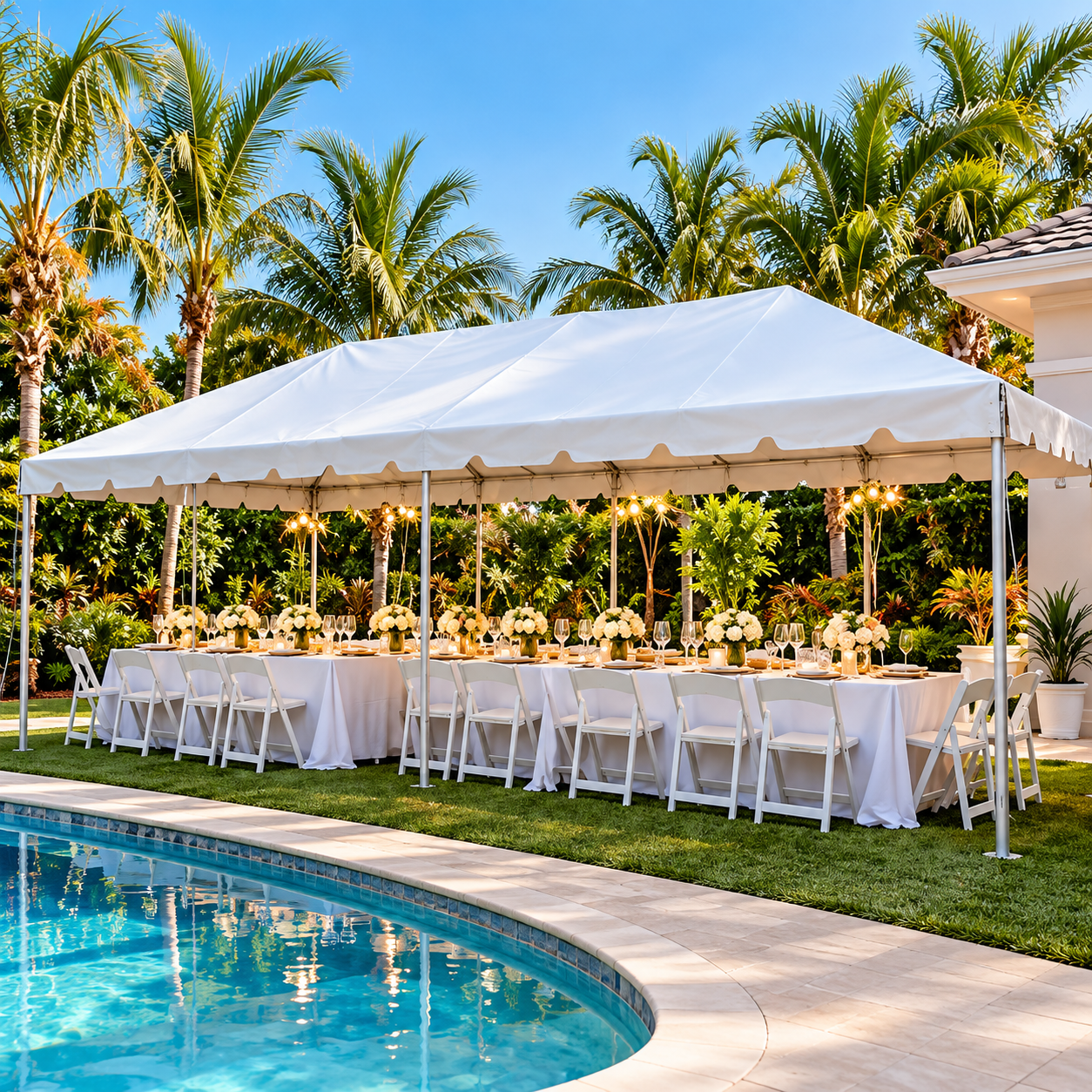 10' x 20' White Party Tent Rental