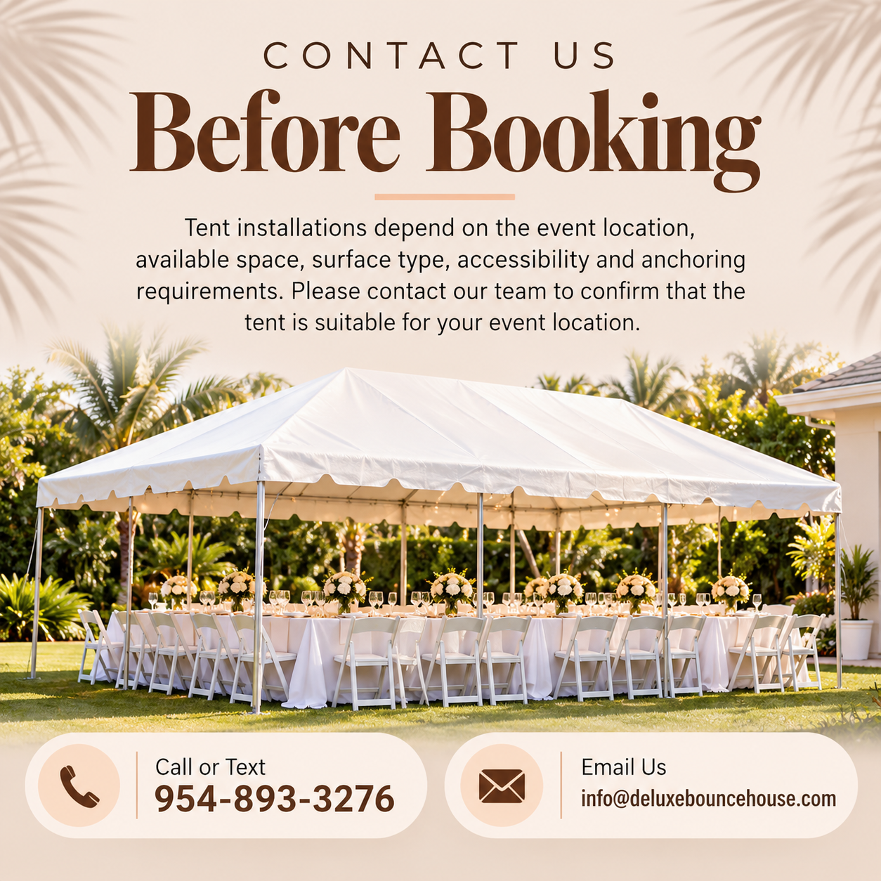 10' x 30' White Party Tent Rental