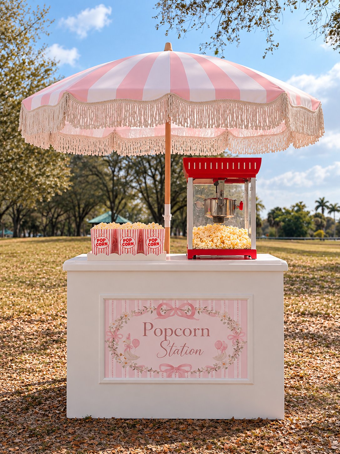 Luxury Popcorn Station with Attendant 🍿✨