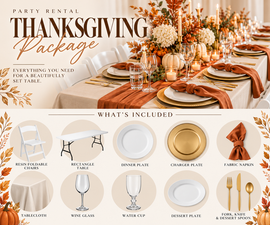 Thanksgiving Table & chairs Rental Package 🍂🦃