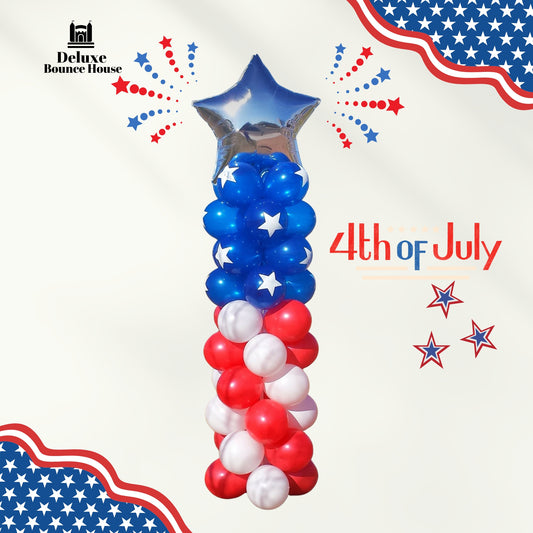 4th July - 7ft Balloons Columns (Grab & Go or Delivery)