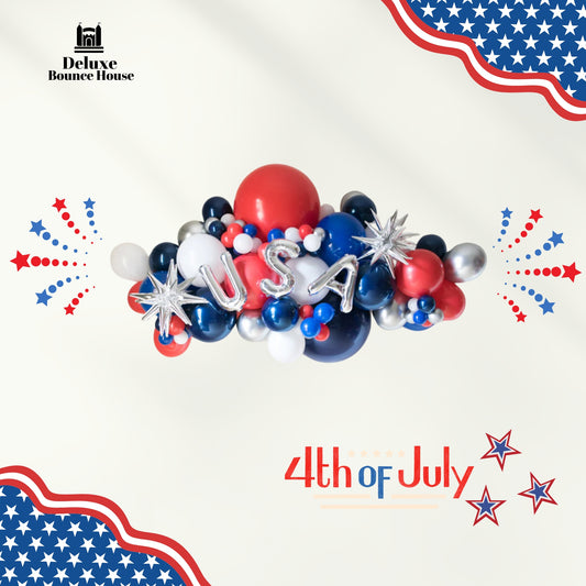 4th July - USA - 4ft Balloons Garland (Grab & Go or Delivery)
