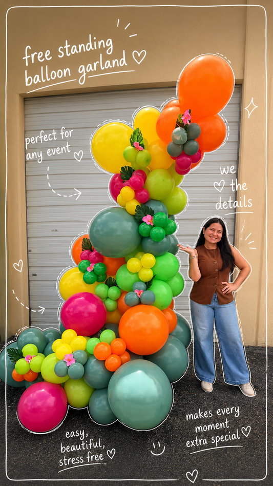 Free Standing Balloons Garland (Grab & Go or Delivery)