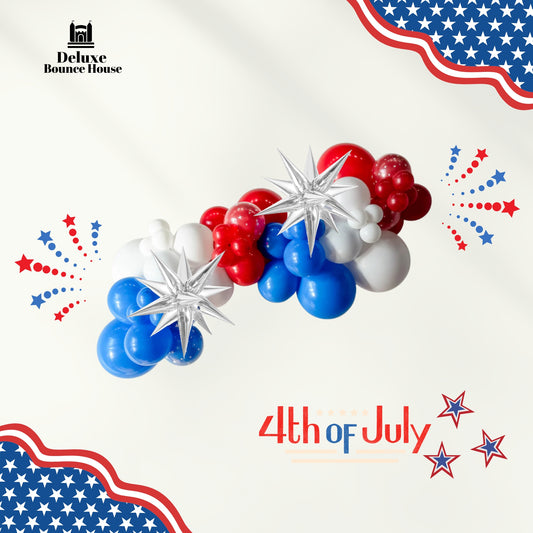 4th July - 6ft Balloons Garland (Grab & Go or Delivery)