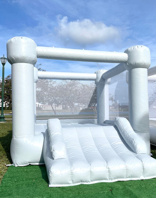 Mini Pastel Blue Bounce House | 8x11ft | For kids up to 7 years