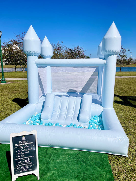 Blue Bounce House with Ball Pit attached | 10x13ft | For kids up to 10 years