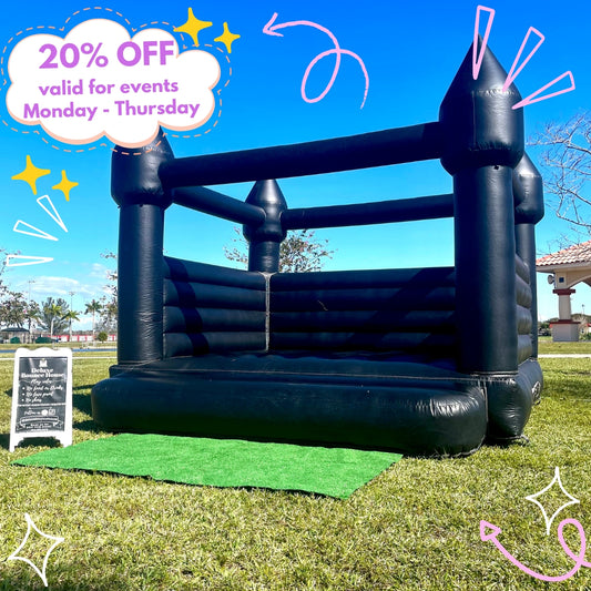 WEEKDAY PROMO (MOND-THURS) | Black Bounce House | 13x13ft | All ages