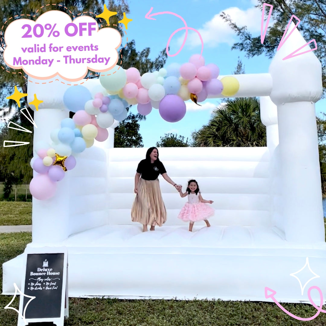 WEEKDAY PROMO (MOND-THURS) | White Bounce House | 13x13ft | All ages