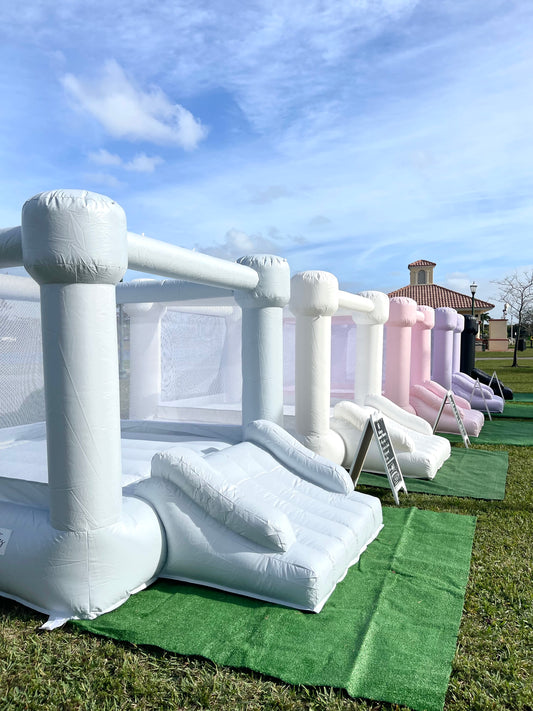 Mini Pastel Blue Bounce House | 8x11ft | For kids up to 7 years