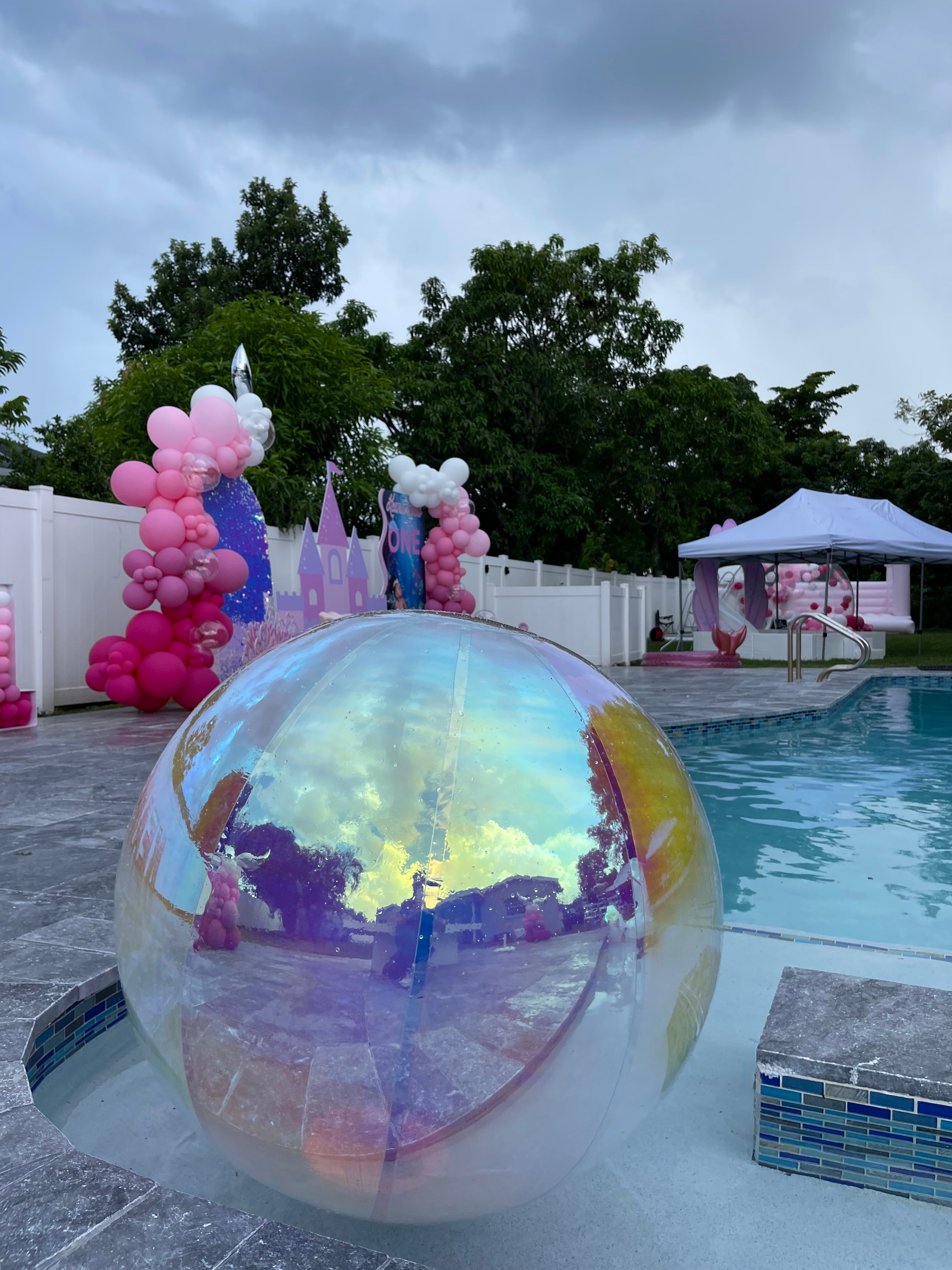 Iridescent Mirror Balls - rental / add-on only – Deluxe Bounce House