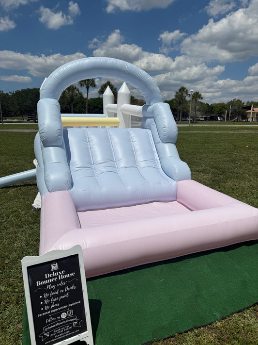 Pastel Obstacle Course Bounce House | 25ft length | For all ages