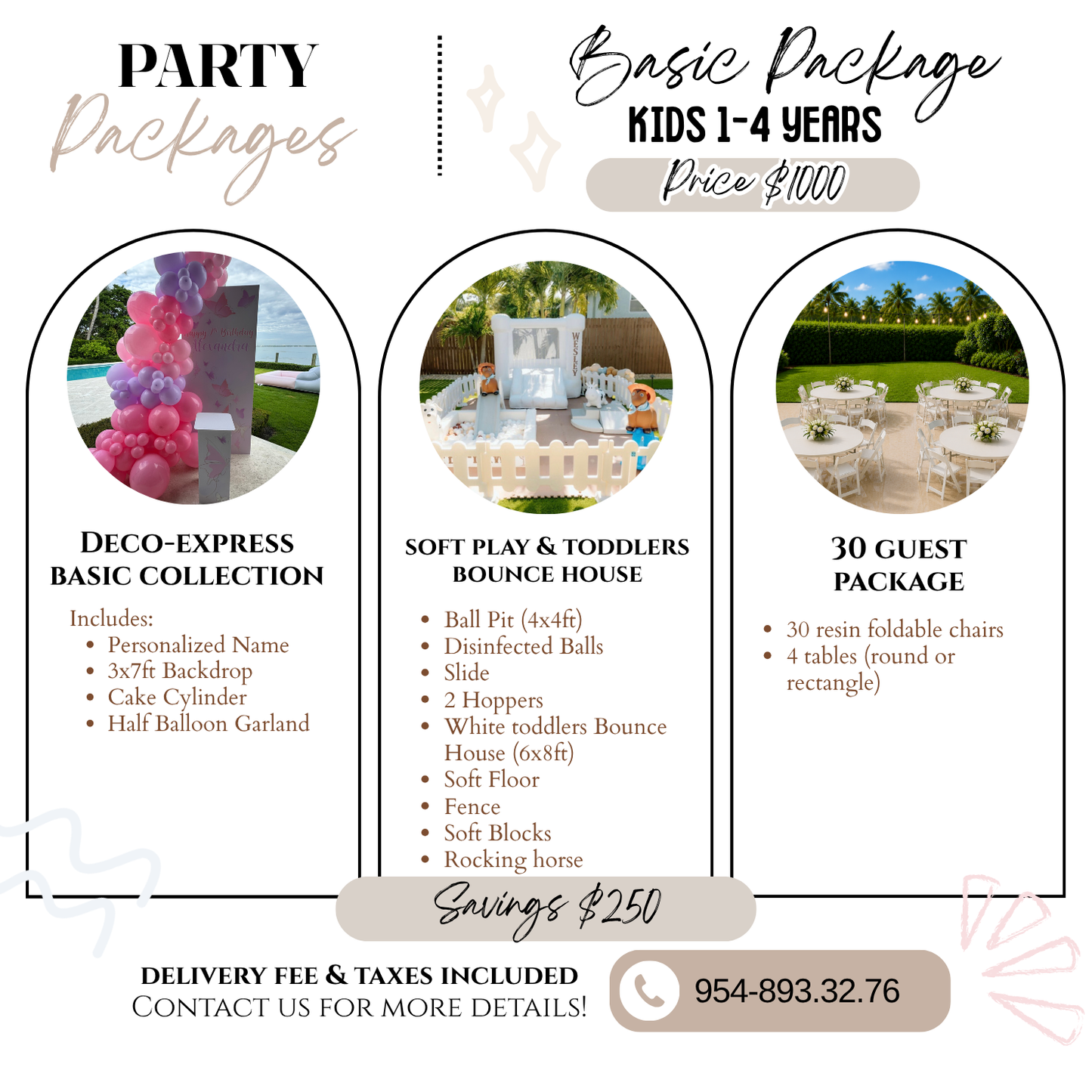Party Packages - Kids 1-4 year!