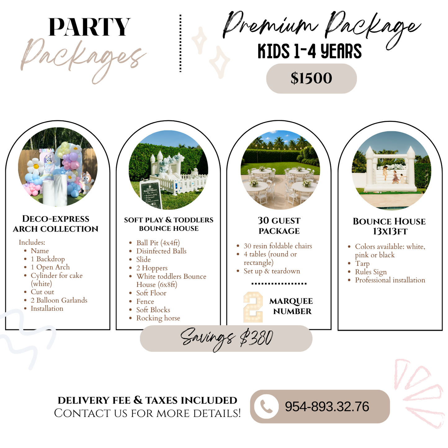Party Packages - Kids 1-4 year!