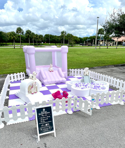 Luxury Soft Play | White & Purple | Play area 18x25ft