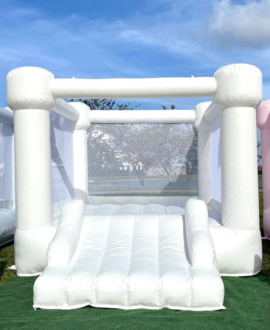 Mini White Bounce House | 8x11ft | For kids up to 7 years