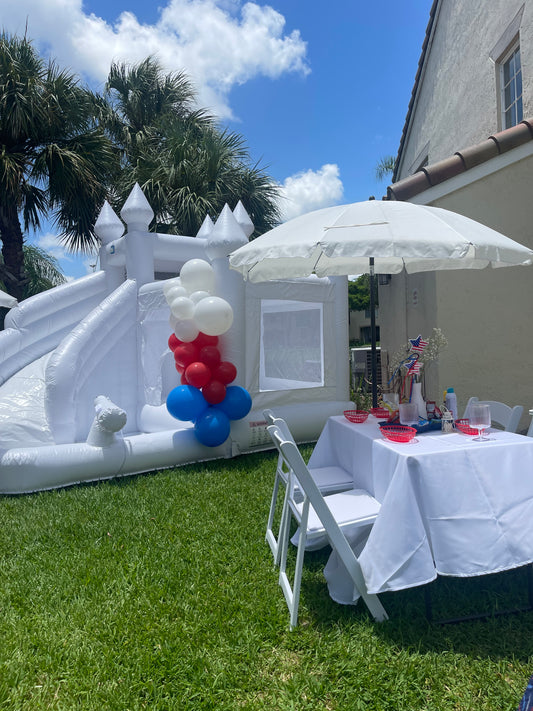 White umbrella - rental - add-on only