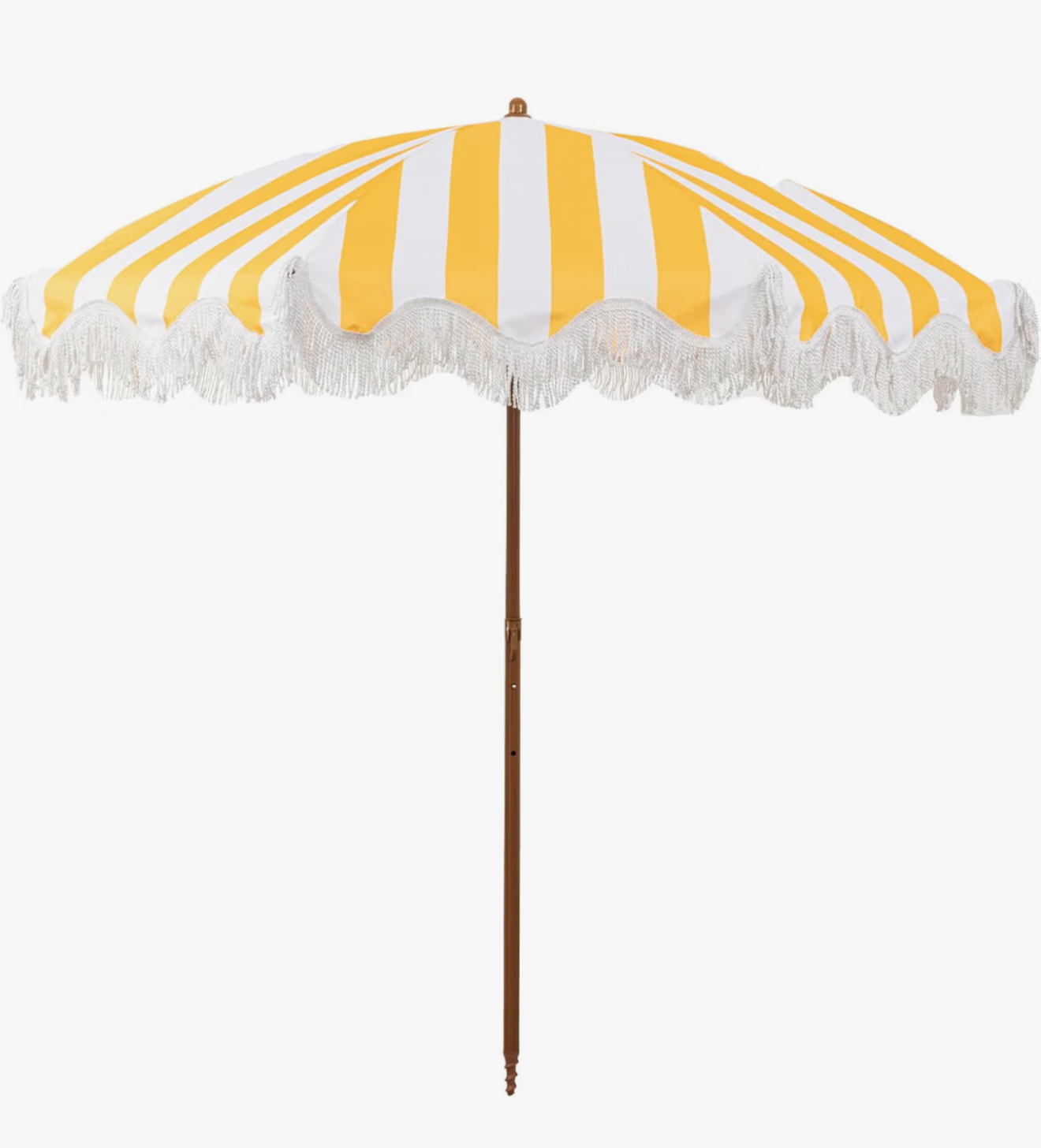 Yellow & white umbrella - rental