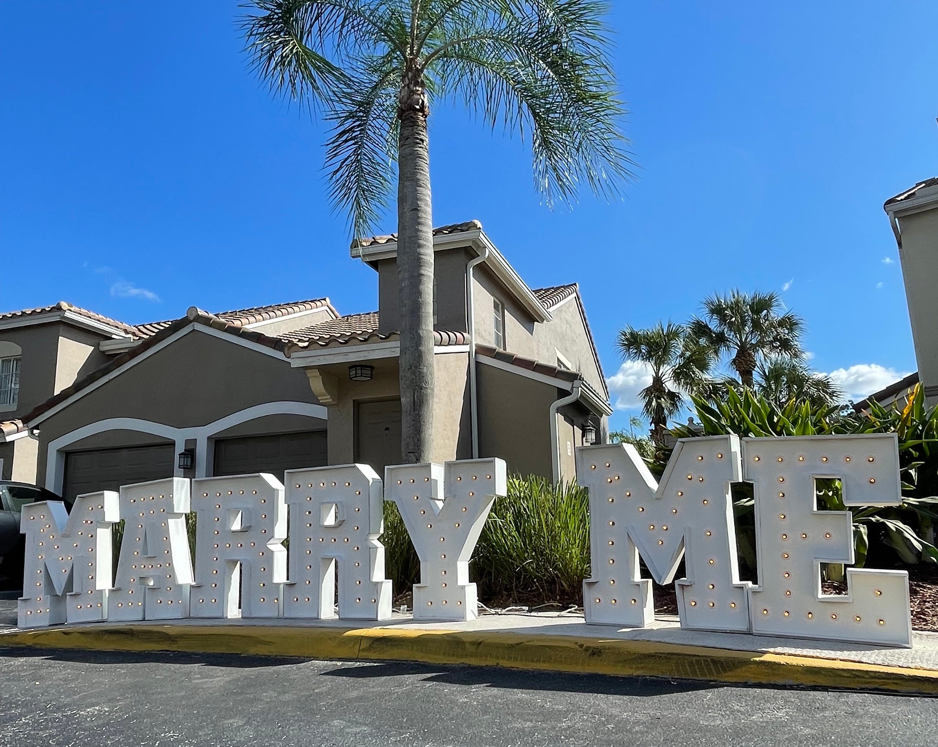 MARRY ME Marquee Letters Rental Valentine's Day Deluxe Bounce House