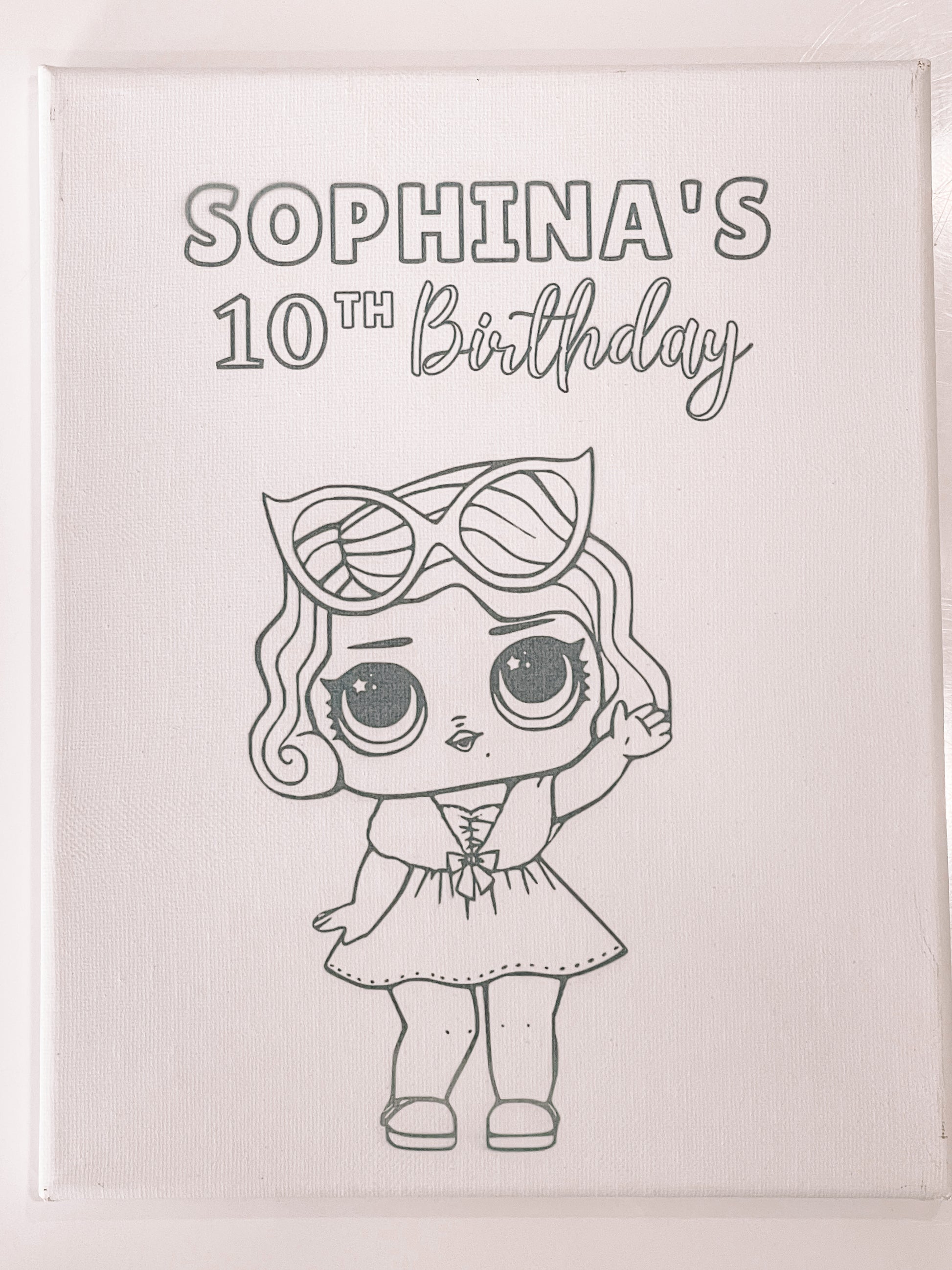art table for kids, kids party decoration, personalized canvas for party, art station