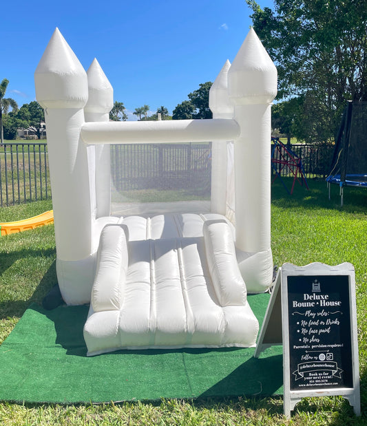 Toddlers White Bounce House | 6x8ft | For kids up to 5 years